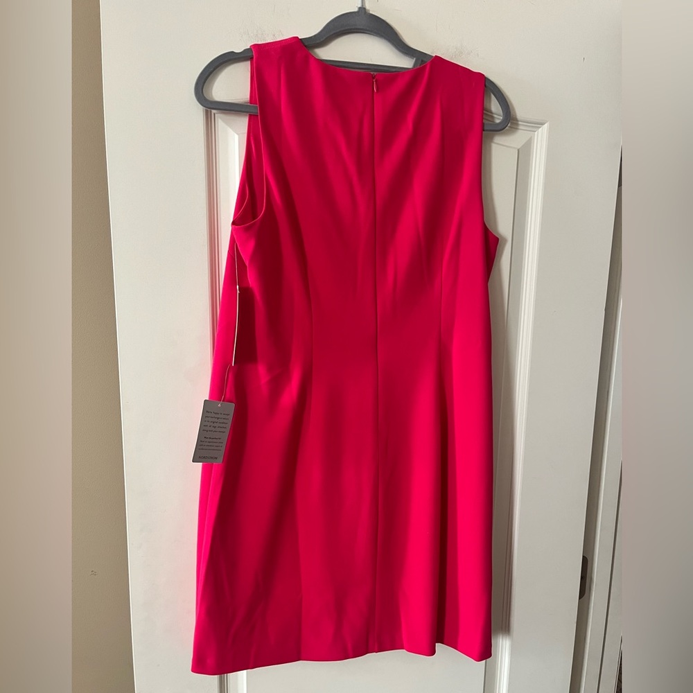 Eliza J Vibrant Pink Scalloped Mini Dress Women Size 12 - Picture 12 of 14